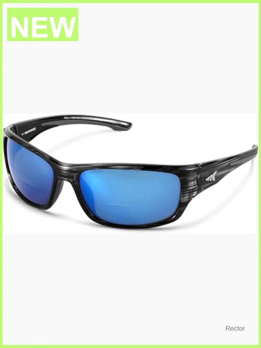 Bifocal Polarized Wrap Sport Sunglasses with Reading Magnification